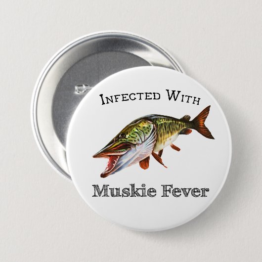 Infectie met muskietkoorts ronde button 7,6 cm (Voorkant /achterkant)