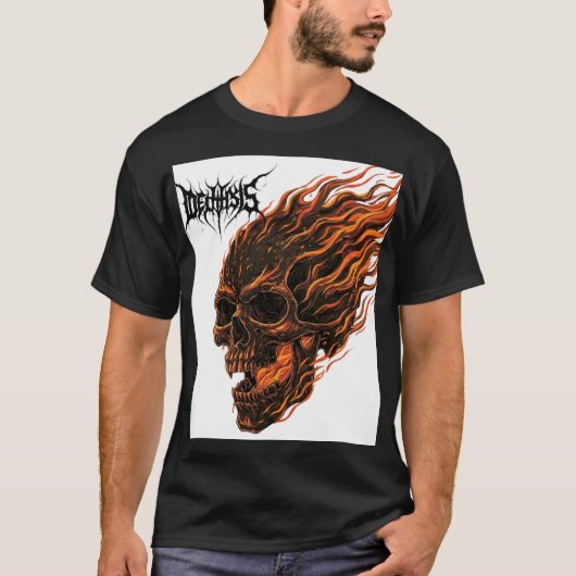 Infernal Reign - Fire & Skull Death Metal T-shirt (Voorkant)