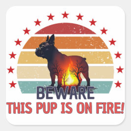 Inferno Canine Vierkante Sticker