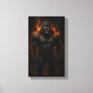 Inferno Gorilla: Ontketen het Beest Binnen Canvas Afdruk