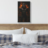 Inferno Gorilla: Unleash the Beast Within Canvas Afdruk (Insitu (Slaapkamer))