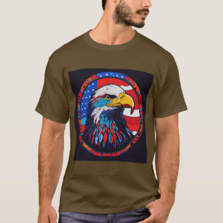 Inferno Guardian: Eagle Head Tattoo Design T-shirt