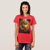 Inferno Guardian : T-Shirt Dragon À Feu (Devant entier)