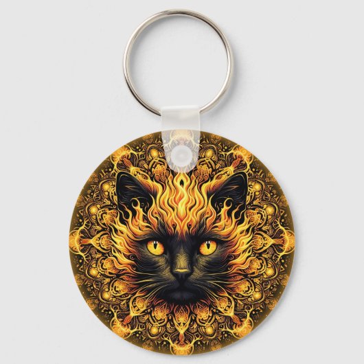 Inferno Kat Mandala Sleutelhanger (Voorkant)