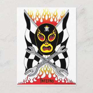 Inferno Luchador Mexican Wrestler Briefkaart
