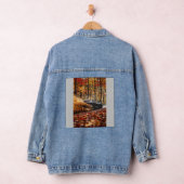 Inferno Run – Black Velocity Through Autumn Flame Denim Jacket (Hangar)