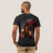Inferno Sentinel : Fearsome Demon Warrior T-shirt (Dos entier)
