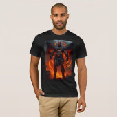 Inferno Sentinel : Fearsome Demon Warrior T-shirt (Devant entier)