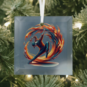 Inferno Spin - Ontsteek de geest van Breakdance Glas Ornament