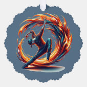 Inferno Spin - Ontsteek de geest van Breakdance Ornament Kaart (Voorkant)
