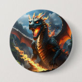 Inferno's Breath: De vlam van de draak Ronde Button 7,6 Cm (Voorkant)