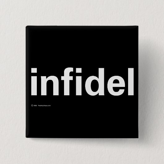 Infidel Vierkante Button 5,1 Cm (Voorkant)