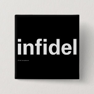 Infidel Vierkante Button 5,1 Cm