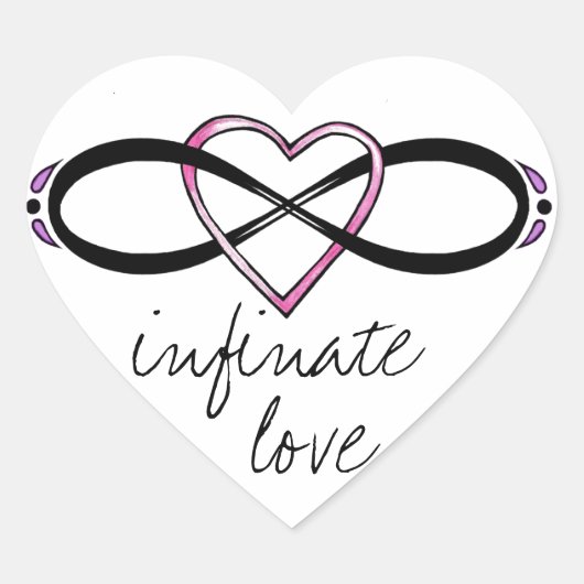 Infinate Love design Hart Sticker (Voorkant)