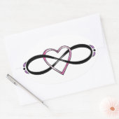 Infinate Love design Ovale Sticker (Envelop)