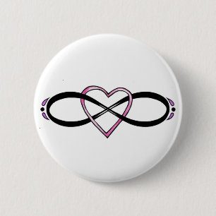 Infinate Love design Ronde Button 5,7 Cm