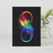 Infineensymbool met regenboogvanger aankondiging (Staand voorkant)