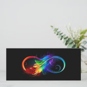 Infineensymbool met regenboogvanger aankondiging (Staand voorkant)