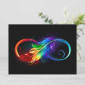 Infineensymbool met regenboogvanger aankondiging (Staand voorkant)