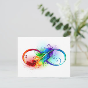Infineensymbool met regenboogvanger advieskaart