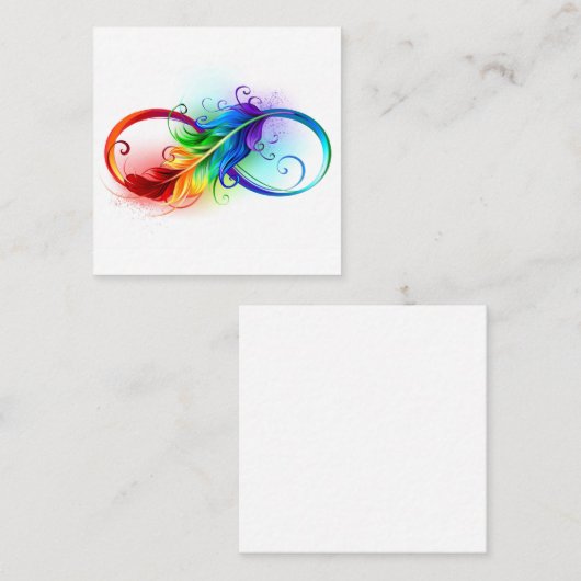 Infineensymbool met regenboogvanger afsprakenkaartje (Voorkant / Achterkant)