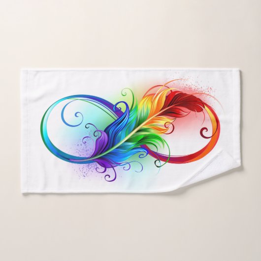 Infineensymbool met regenboogvanger bad handdoek (Handdoek)