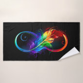 Infineensymbool met regenboogvanger badhanddoek (Badhanddoek)