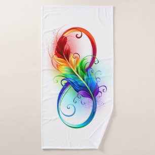 Infineensymbool met regenboogvanger badhanddoek