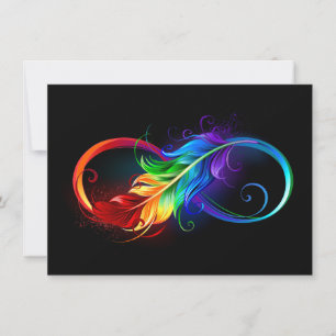 Infineensymbool met regenboogvanger bedankkaart