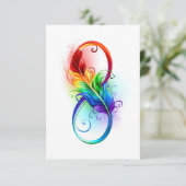 Infineensymbool met regenboogvanger bedankkaart (Staand voorkant)