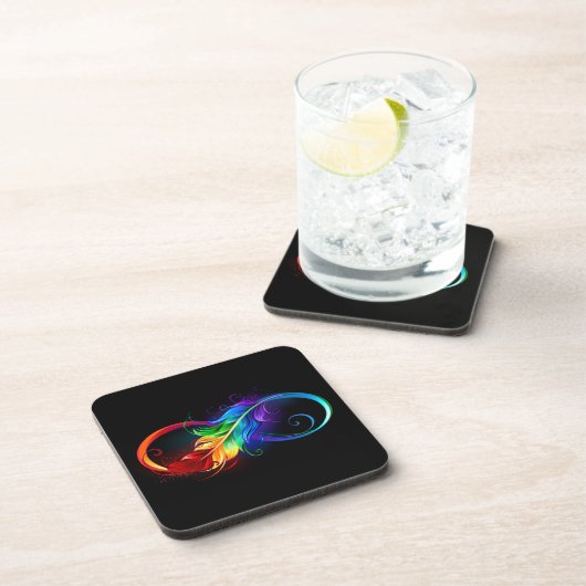 Infineensymbool met regenboogvanger bier onderzetter (Rechterzijde)