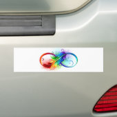 Infineensymbool met regenboogvanger bumpersticker (Op auto)