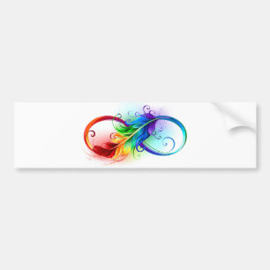 Infineensymbool met regenboogvanger bumpersticker