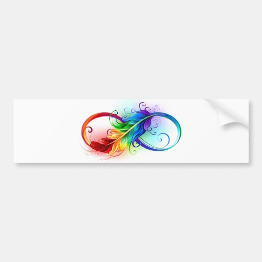 Infineensymbool met regenboogvanger bumpersticker (Voorkant)