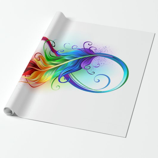 Infineensymbool met regenboogvanger cadeaupapier (Uitgerold)