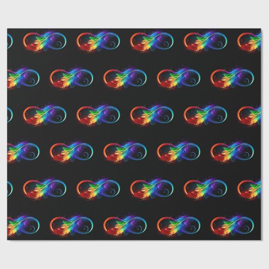 Infineensymbool met regenboogvanger cadeaupapier (Vlak)
