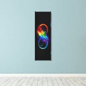 Infineensymbool met regenboogvanger canvas afdruk (Insitu (Houten vloer))