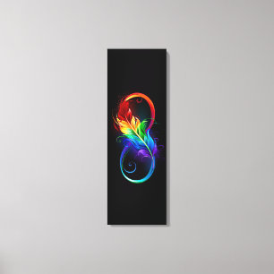 Infineensymbool met regenboogvanger canvas afdruk