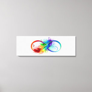 Infineensymbool met regenboogvanger canvas afdruk