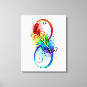 Infineensymbool met regenboogvanger canvas afdruk
