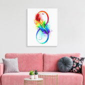 Infineensymbool met regenboogvanger canvas afdruk (Insitu (Woonkamer))