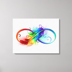 Infineensymbool met regenboogvanger canvas afdruk