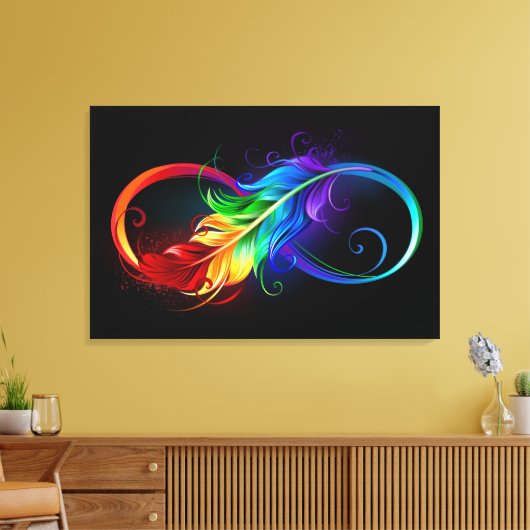 Infineensymbool met regenboogvanger canvas afdruk (Insitu (Woonkamer))