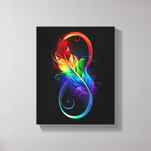 Infineensymbool met regenboogvanger canvas afdruk (Voorkant)