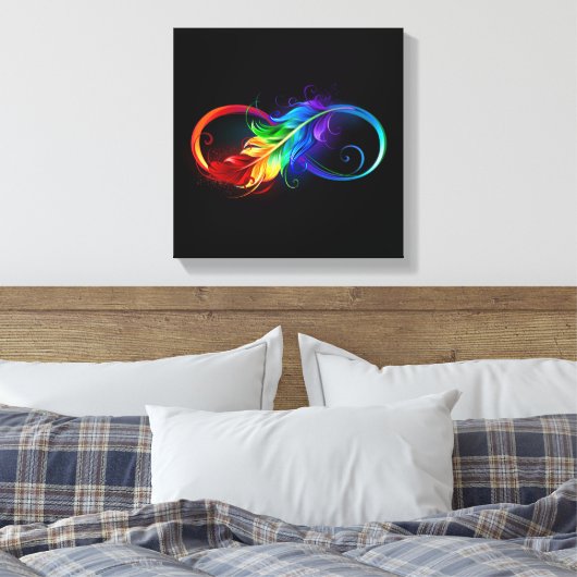 Infineensymbool met regenboogvanger canvas afdruk (Insitu (Slaapkamer))