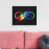 Infineensymbool met regenboogvanger canvas afdruk (Insitu (Woonkamer))