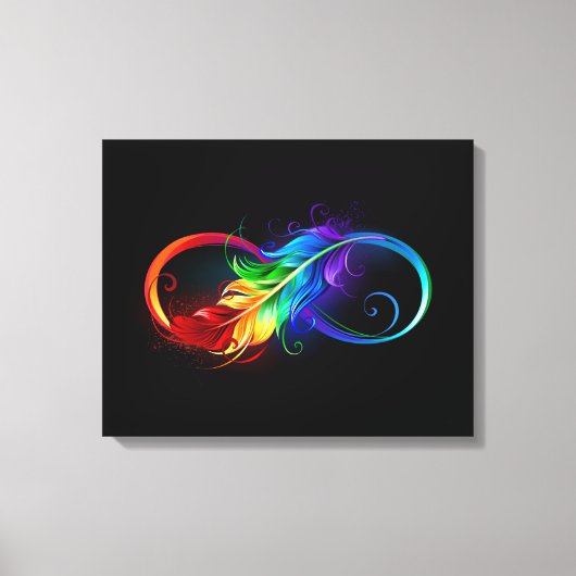 Infineensymbool met regenboogvanger canvas afdruk (Voorkant)