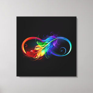 Infineensymbool met regenboogvanger canvas afdruk