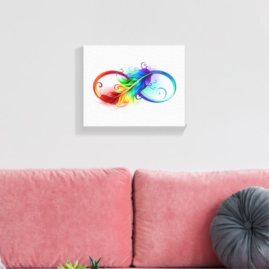 Infineensymbool met regenboogvanger canvas afdruk (Insitu (Woonkamer))