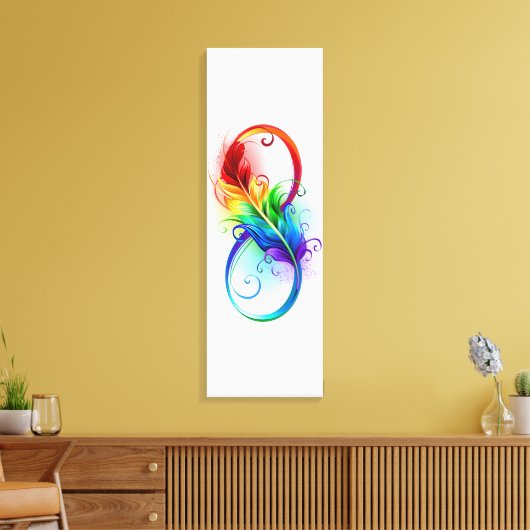 Infineensymbool met regenboogvanger canvas afdruk (Insitu (Woonkamer))